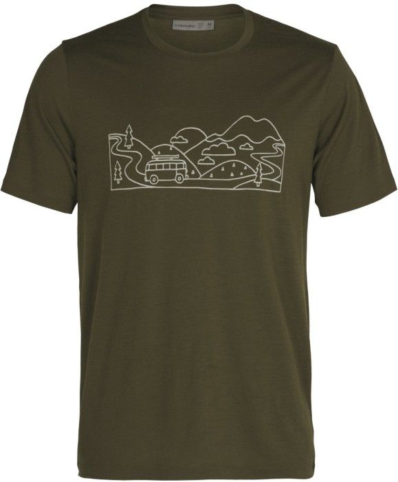 Icebreaker M's Tech Lite II SS Tee Combi Ski Trip Loden