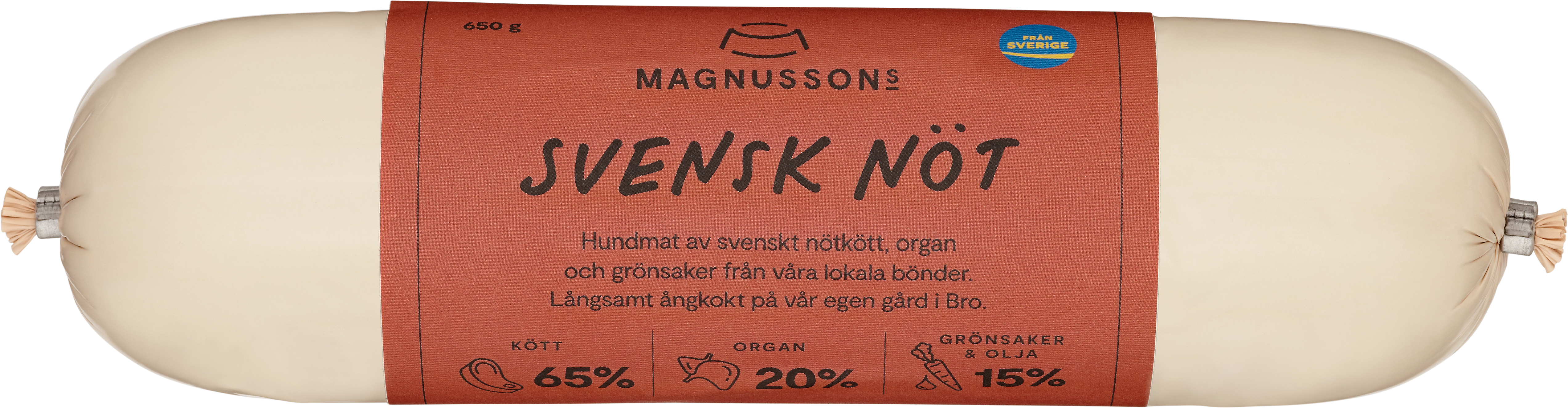 Magnusson Petfood Magnussons Ångkokta Svensk Nöt 650 g