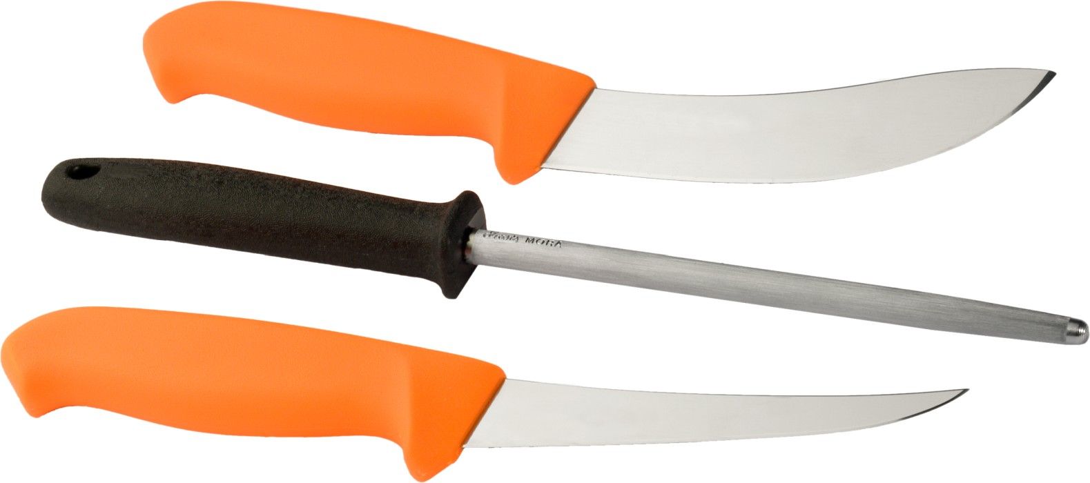 Morakniv Jaktset Orange 2 Slaktknivar + Brynstål