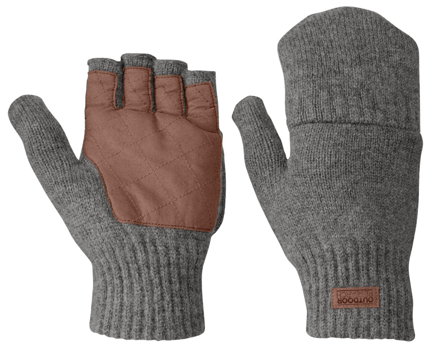 Outdoor Research Men's Lost Coast Fingerless Mitts Pewter