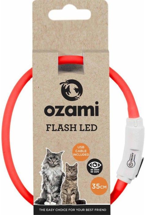 Ozami Halsband Flash Led Röd 35 cm