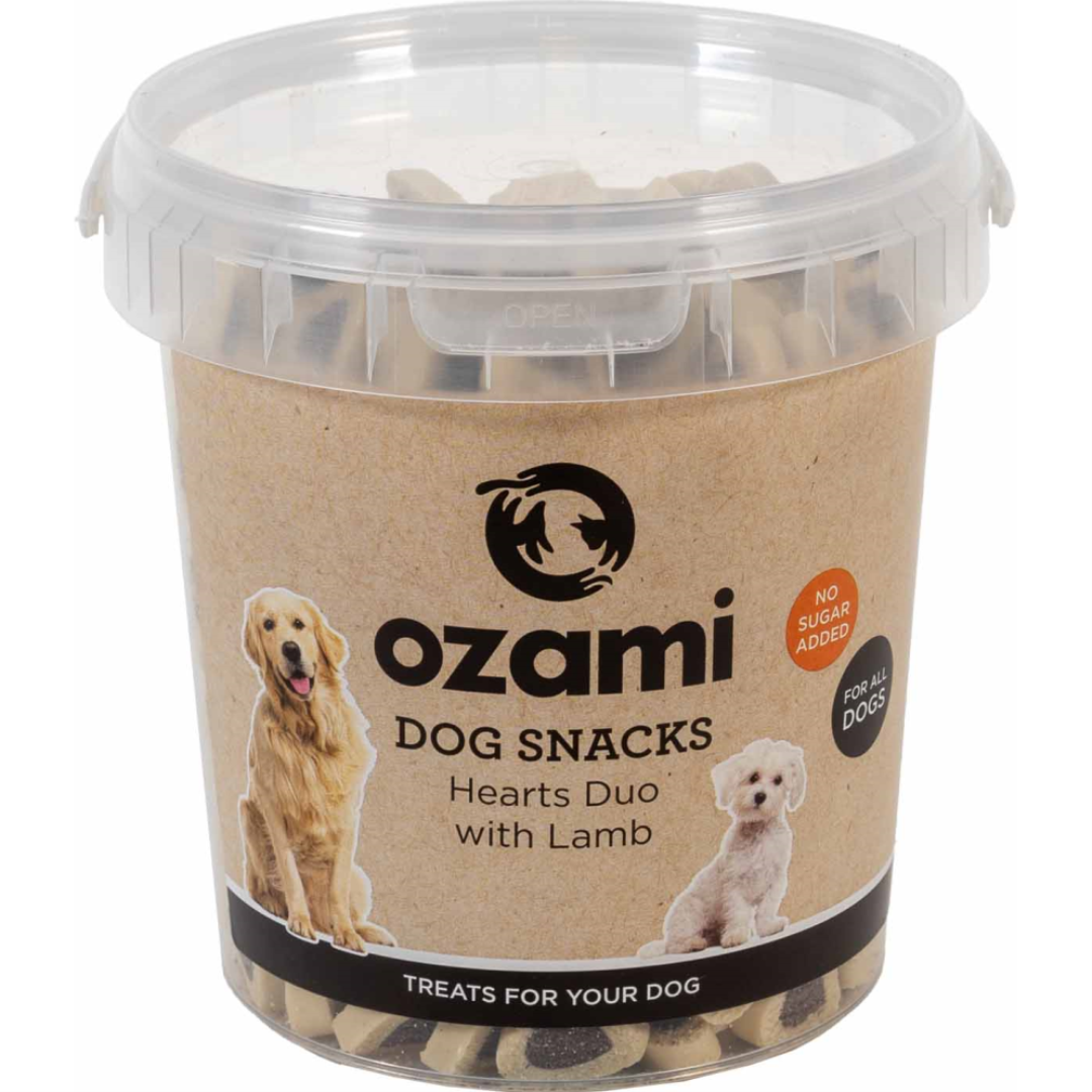 Ozami Dog Snack Hearts Duo Lamb Bucket 500 g