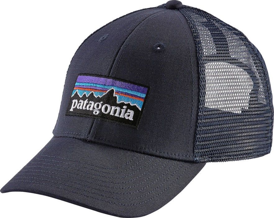 Patagonia P-6 Logo LoPro Trucker Hat Navy Blue w/Navy Blue