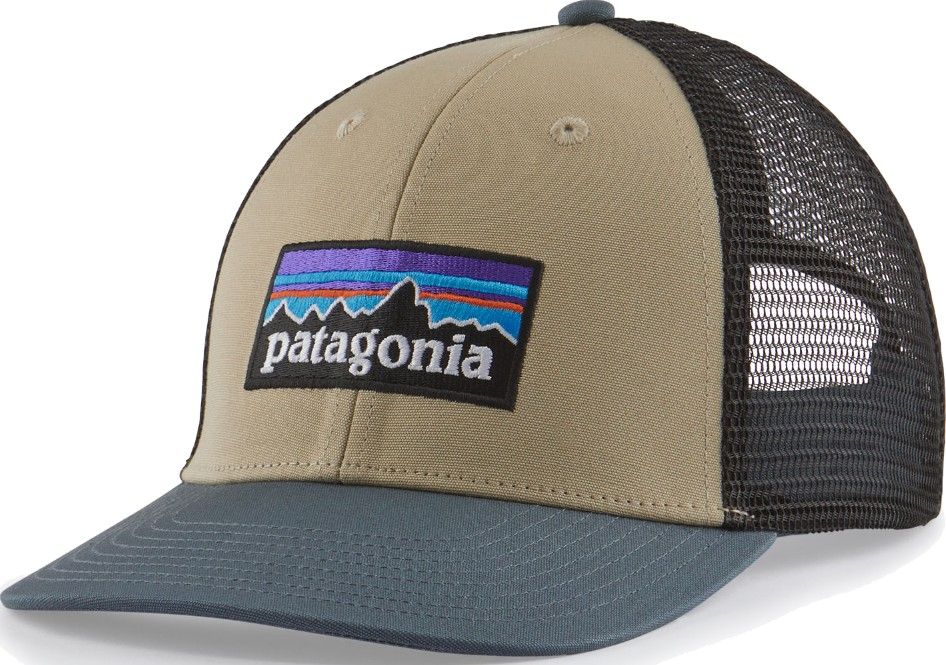 Patagonia P-6 Logo LoPro Trucker Hat El Cap Khaki w/Plume Grey