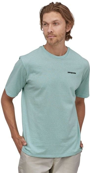 Patagonia M's P-6 Logo Responsibili-Tee Big Sky Blue