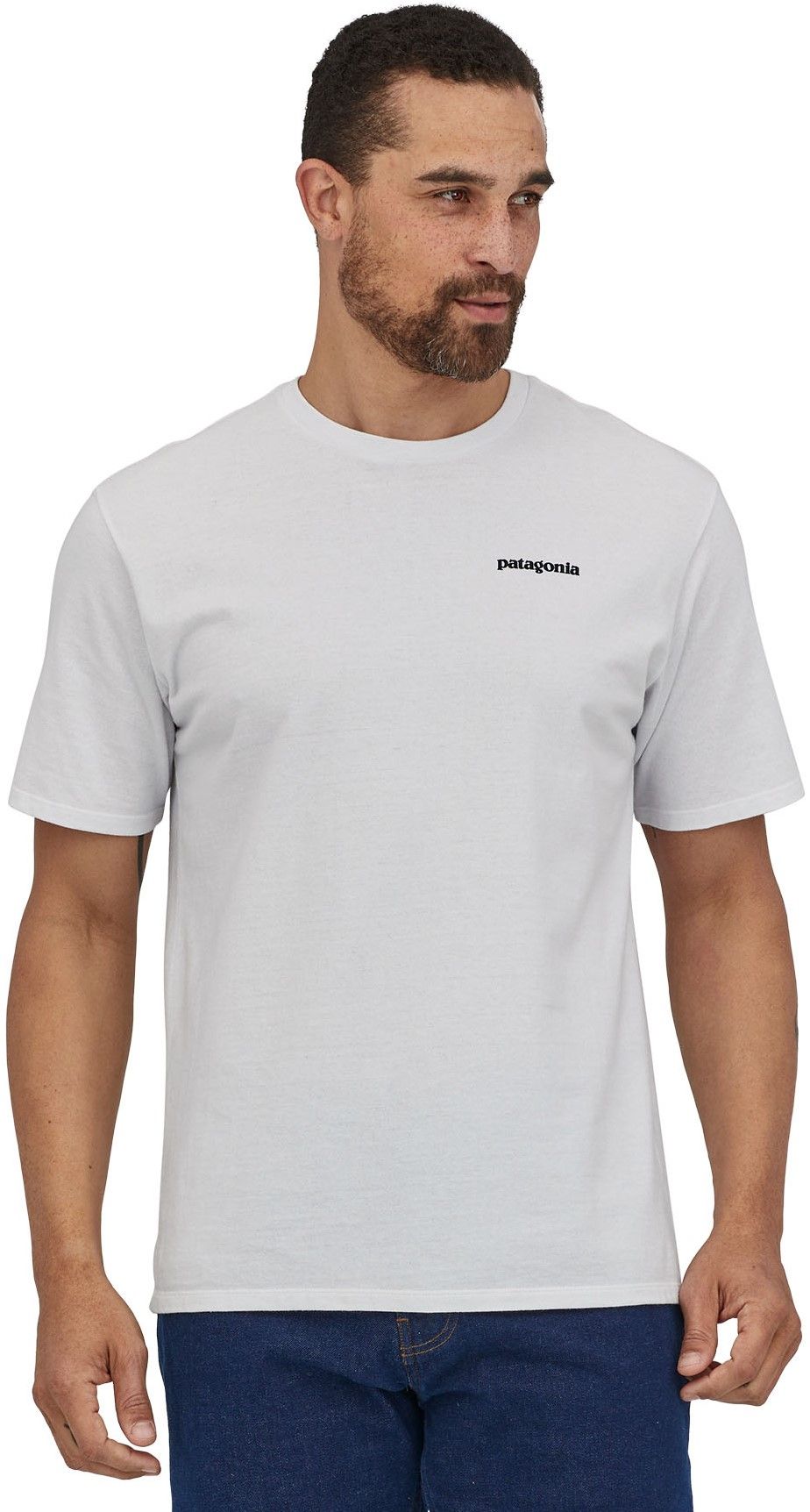 Patagonia M's P-6 Logo Responsibili-Tee White