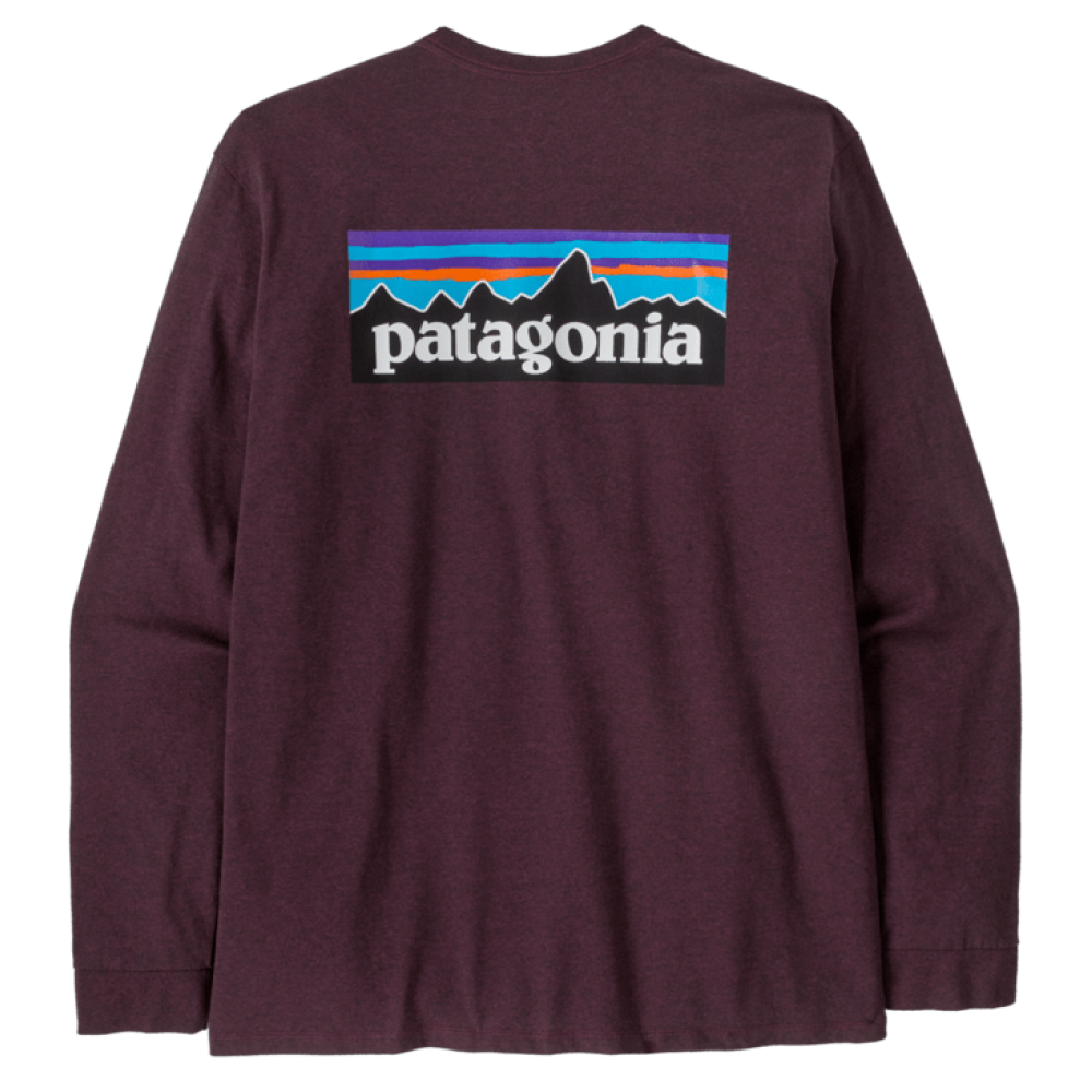 Patagonia M's L/S P-6 Logo Responsibili-Tee Berry Fig