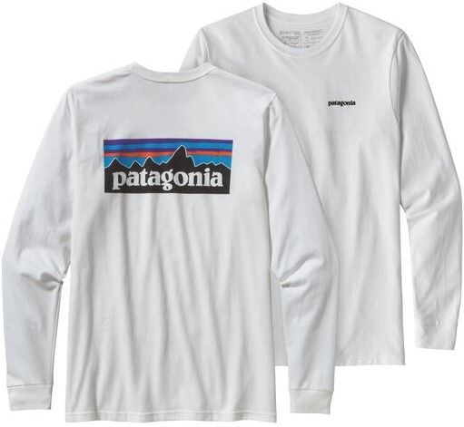 Patagonia M's L/S P-6 Logo Responsibili-Tee White (2021)