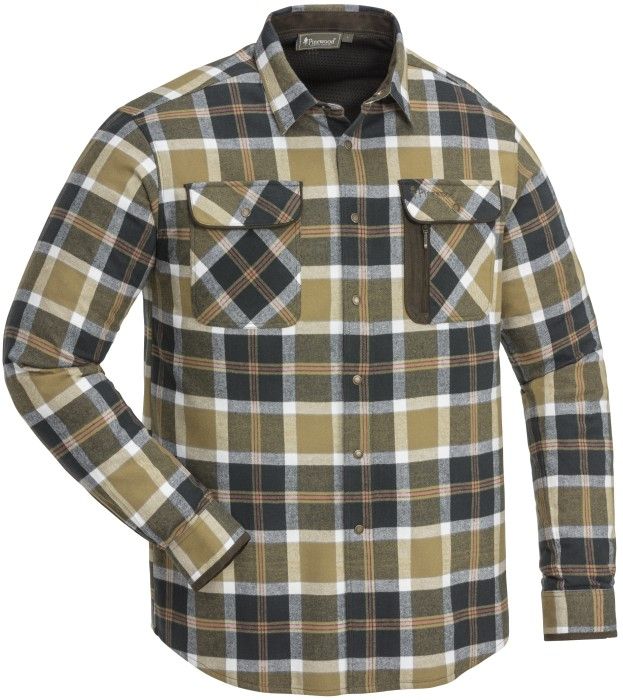 Pinewood M's Cornwall Shirt Dark Green/Bronze