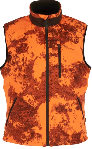 Pinewood M's Småland Reversible Vest Strata Blaze/Hunter Green