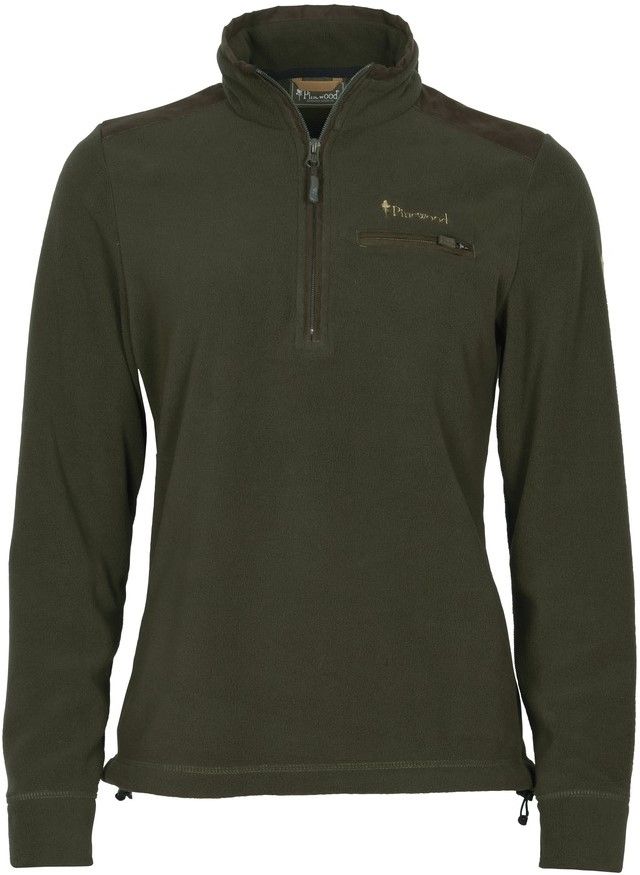Pinewood W's Småland Hunters Half Zip Fleece Sweater Hunter Brown