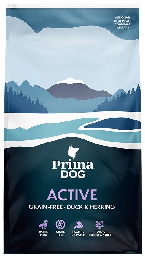 PrimaDog Active Grain Free Anka & Strömming 10 kg