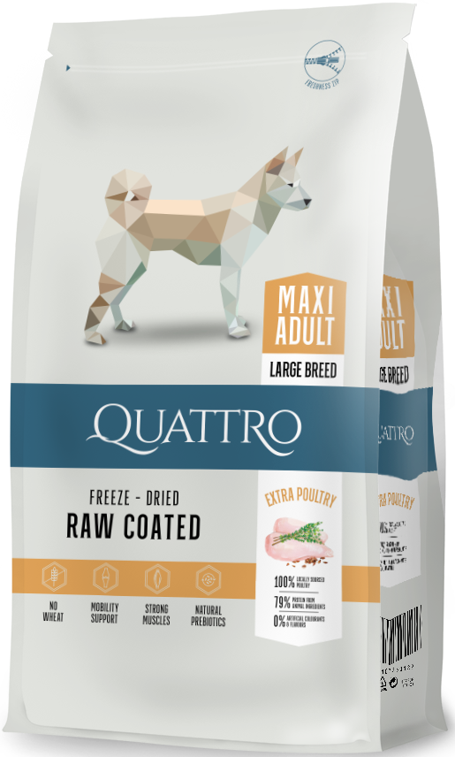 Quattro Maxi Adult with Poultry kuivaruoka, 12 kg