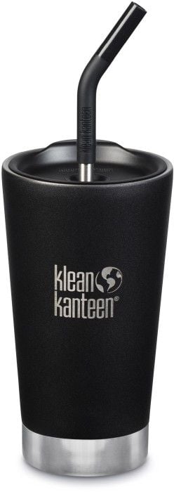 Klean Kanteen Insulated Tumbler 473ml with Straw Lid Shale Black
