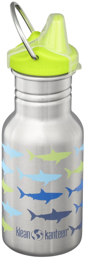 Klean Kanteen Kid Classic Narrow lasten pullo, 355ml (Sippy Cap), Sharks