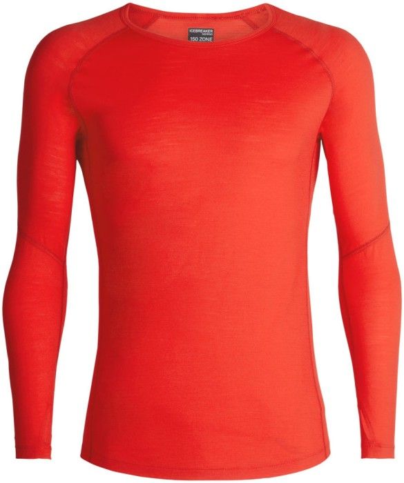 Icebreaker M's 150 Zone LS Crewe Chili Red