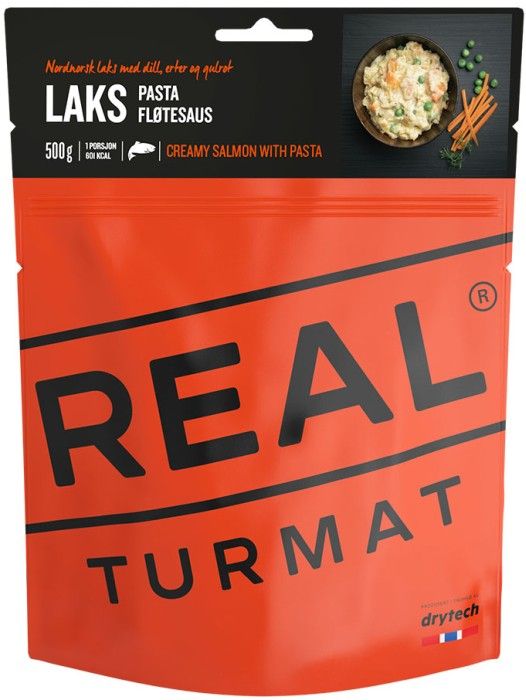 REAL Turmat Laks med pasta og fløtesaus