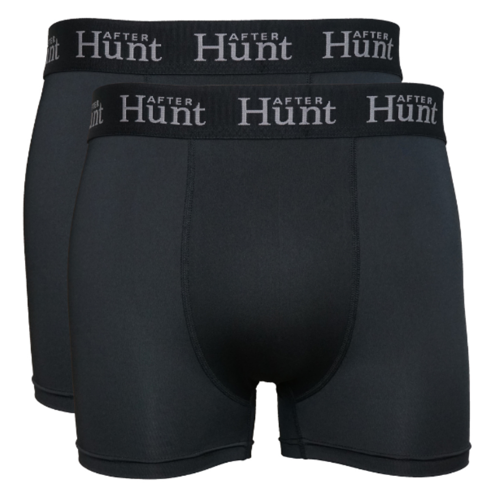 After Hunt Mens Boxer Underwear Short 2-pack Black