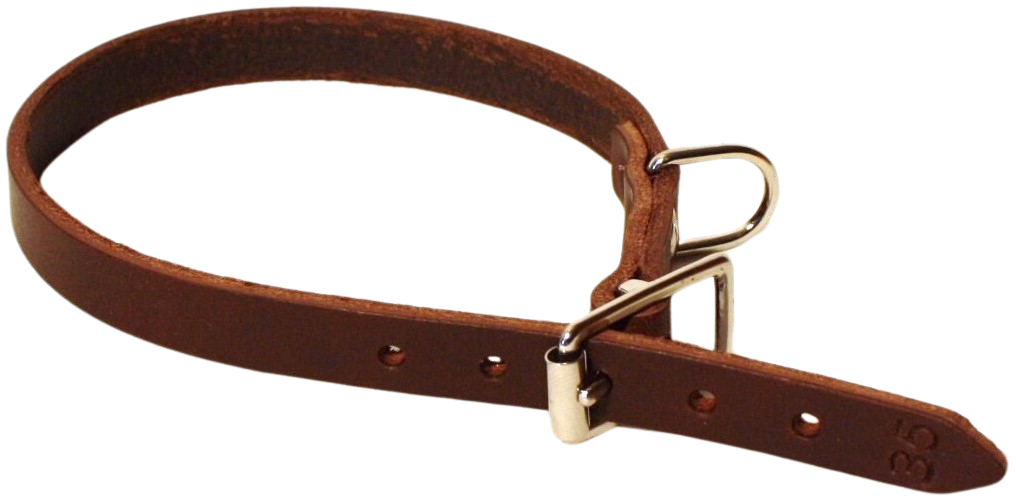 Alac Halsband Läder Mörkbrun 22 mm x 65 cm