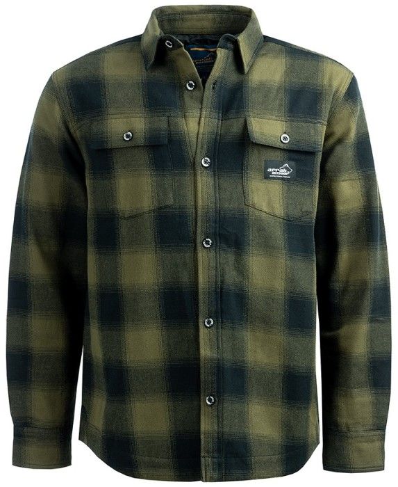 Arrak Outdoor M"s Flannel Shirt Insulated Olive/Black'