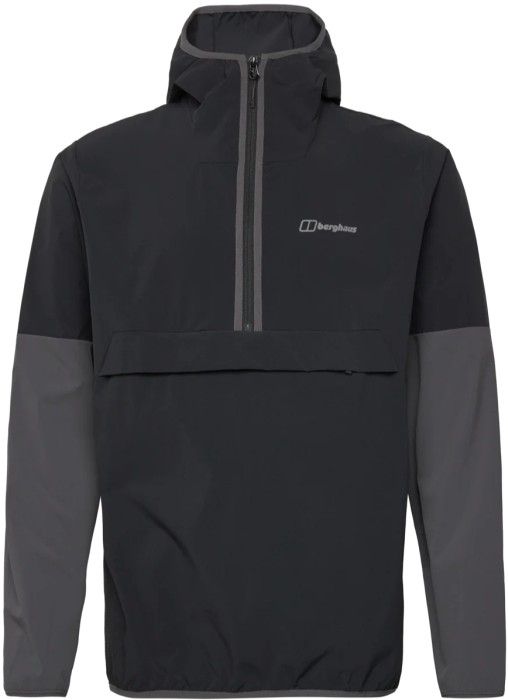 Berghaus Ms Wandermoor Wind Smock Jet Black/Grey Pinstripe