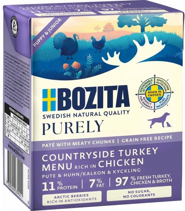 Bozita Dog Purely Pate Puppy&Junior Turkey 370 g