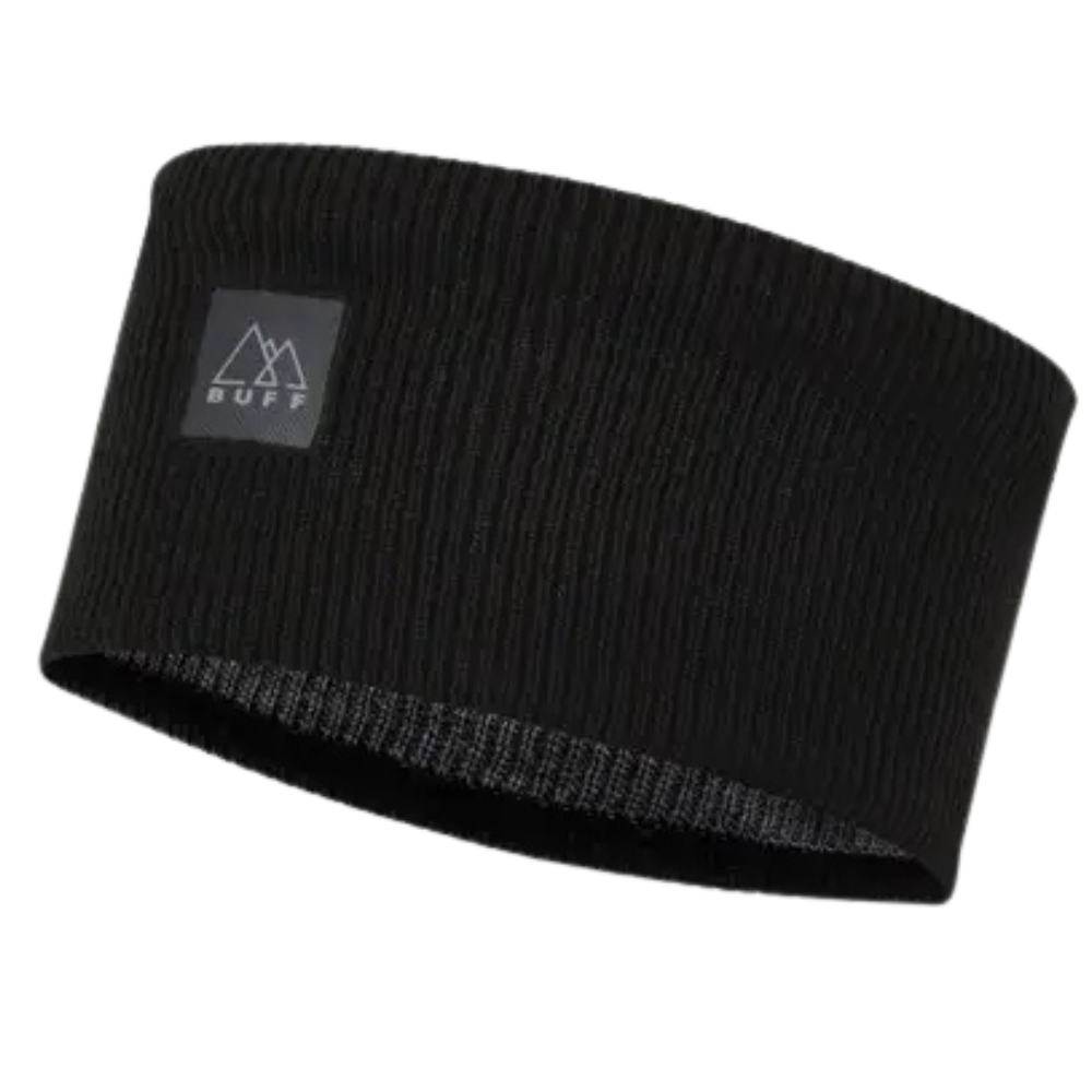 Buff Headband Crossknit Solid Black