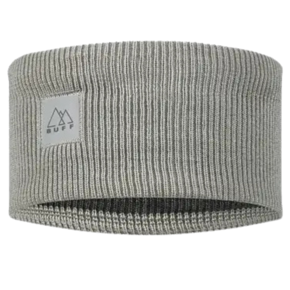 Buff Headband Crossknit Solid Light Grey
