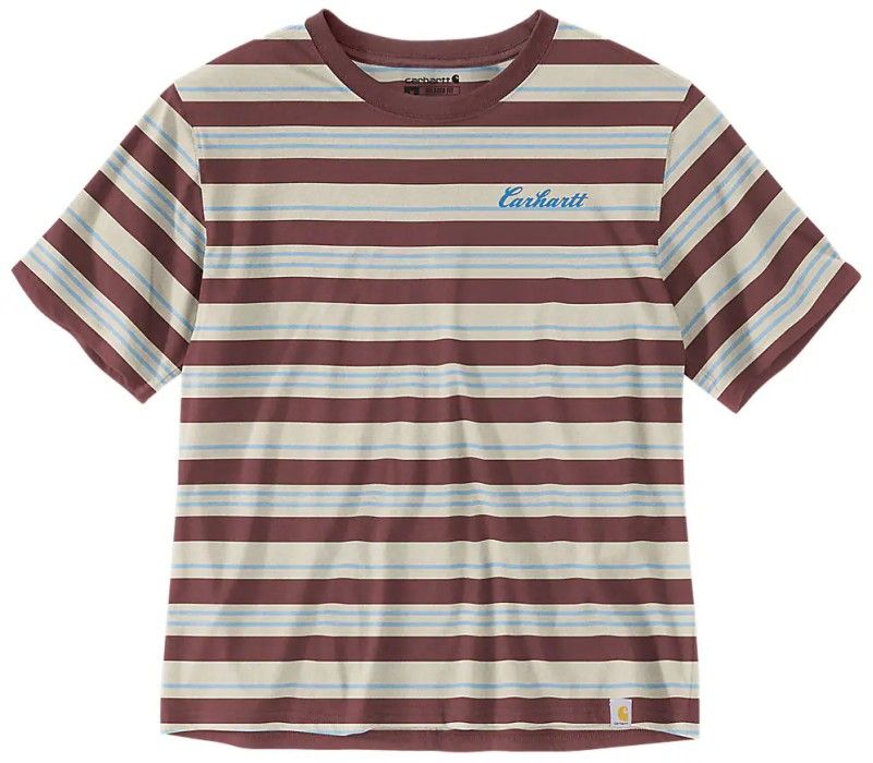 Carhartt Workwear Carhartt W's Fiber Series Striped S/S T-Shirt Barnwood Stripe Erie