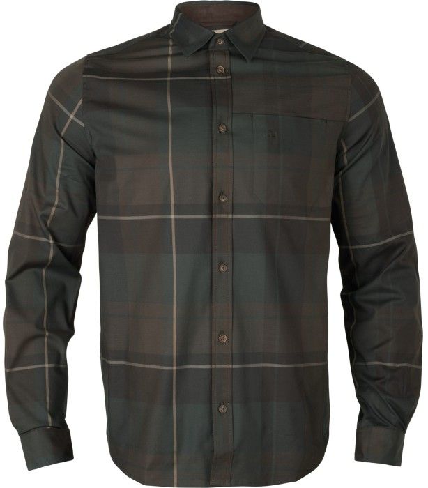 Härkila M"s Akse Long-Sleeved Shirt Check Shadow Brown'