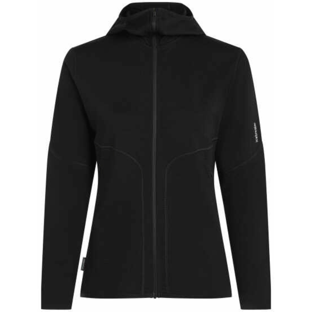 Icebreaker W"s Merino 560 RealFleece™ Elemental LS Zip Hoodie Black'