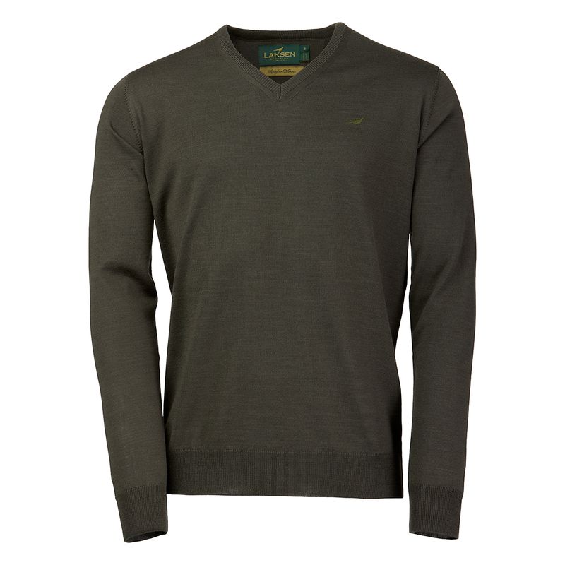 Laksen M"s Sussex V-Neck Olive'