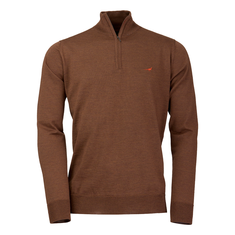 Laksen M"s Norfolk Zip-Neck Rum'