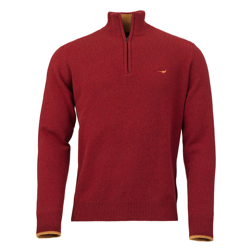 Laksen M"s Brompton Zip Neck Wine'