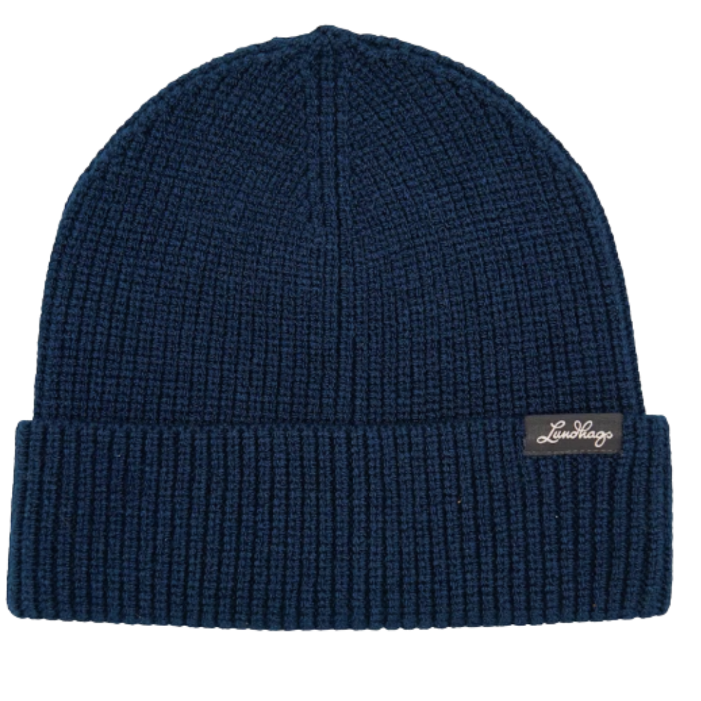 Lundhags Core Ribbed Beanie Deep Blue