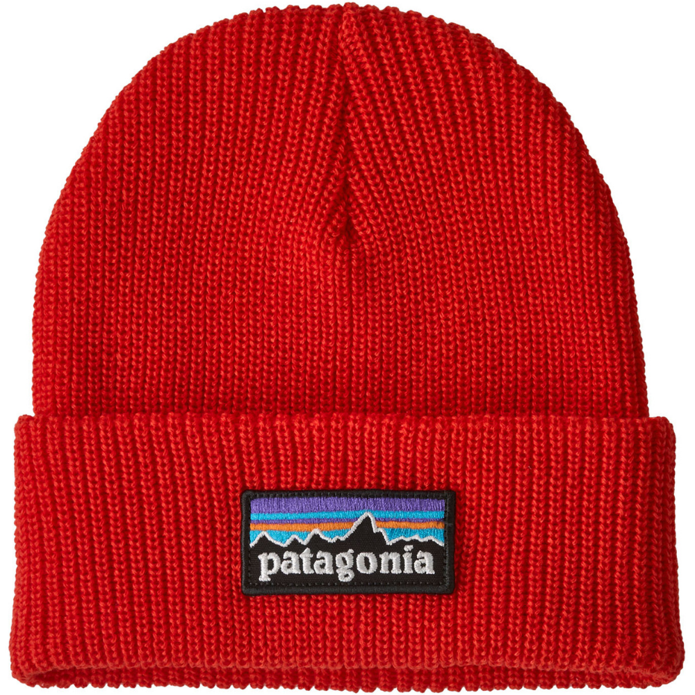 Patagonia Kids Logo Beanie P-6 Logo: Sizzle Red