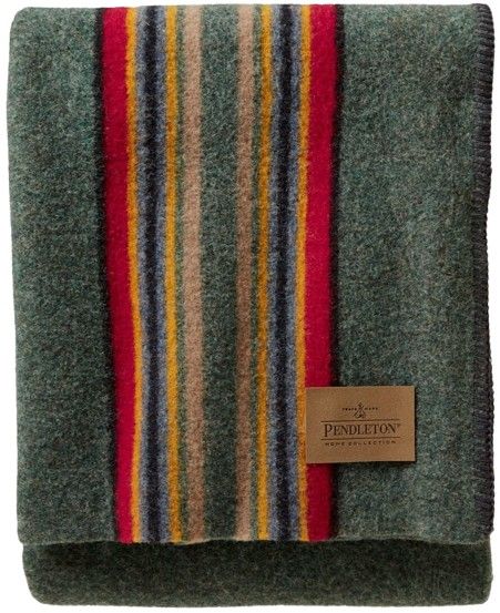 Pendleton Yakima Throw Blanket Mix Green Heather