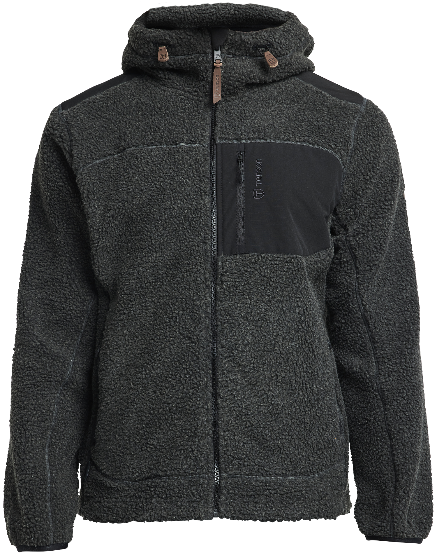 Tenson M's Himalaya Teddy Fleece Hood Pirate Black