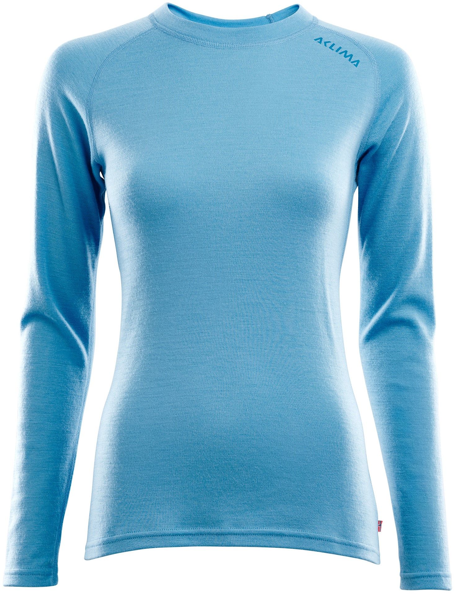 Aclima W's WarmWool Crewneck Azure Blue