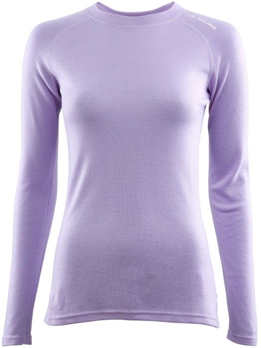 Aclima W's WarmWool Crew Neck Purple Rose