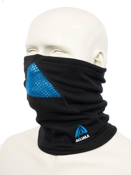 Aclima DoubleWool Neckgaiter Jet Black Sky Diver/Periscope