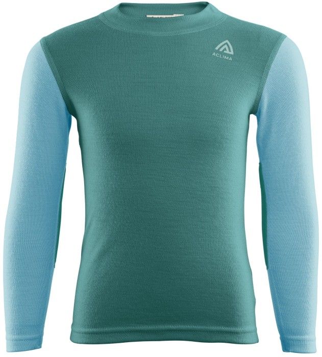 Aclima Kids WarmWool Crewneck North Atlantic / Reef Waters