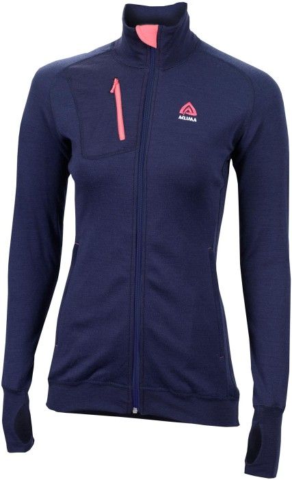 Aclima DoubleWool Jacket Woman Peacoat Tornado/Calypso Coral