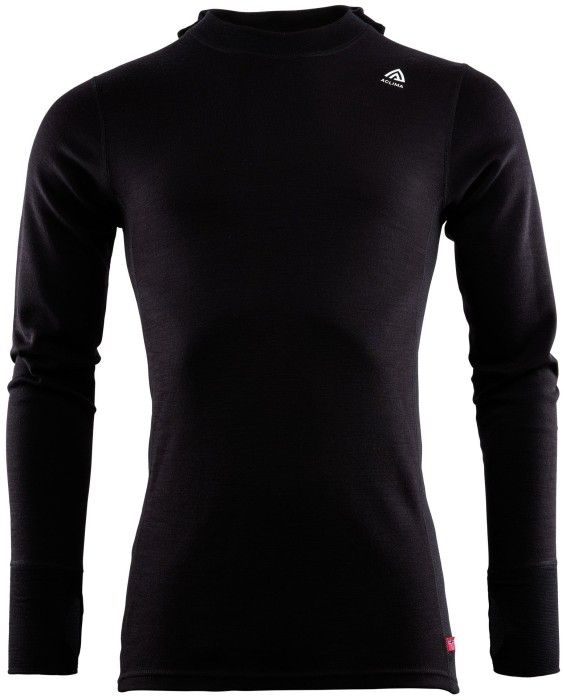 Aclima M's WarmWool Hood Sweater Jet Black
