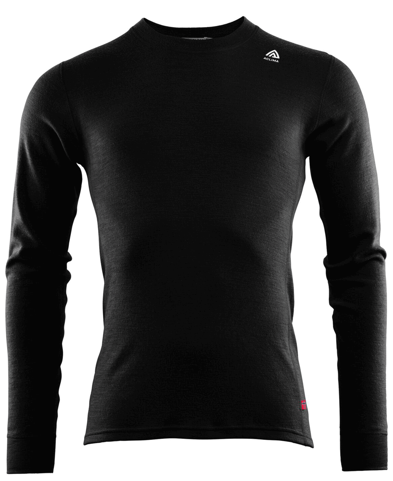 Aclima Ms WarmWool Crewneck Shirt Jet Black