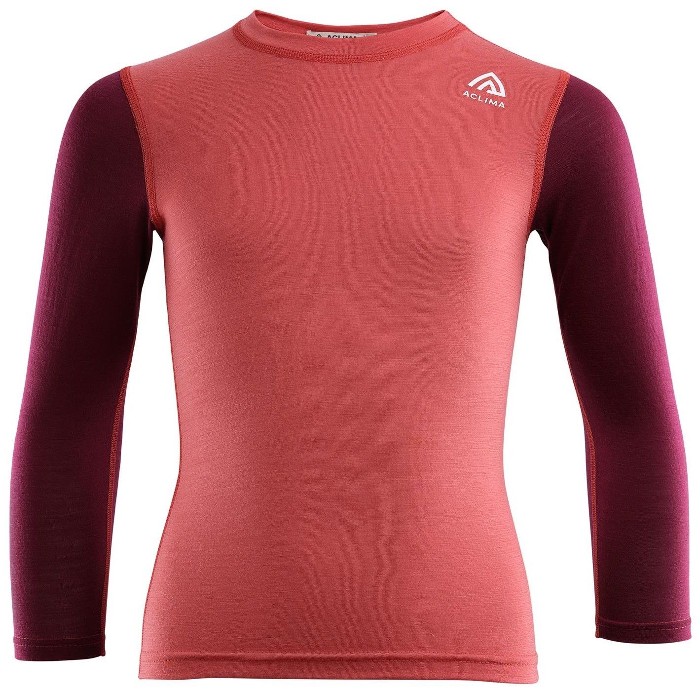 Aclima LightWool Crewneck Children Baked Apple/Zinfandel