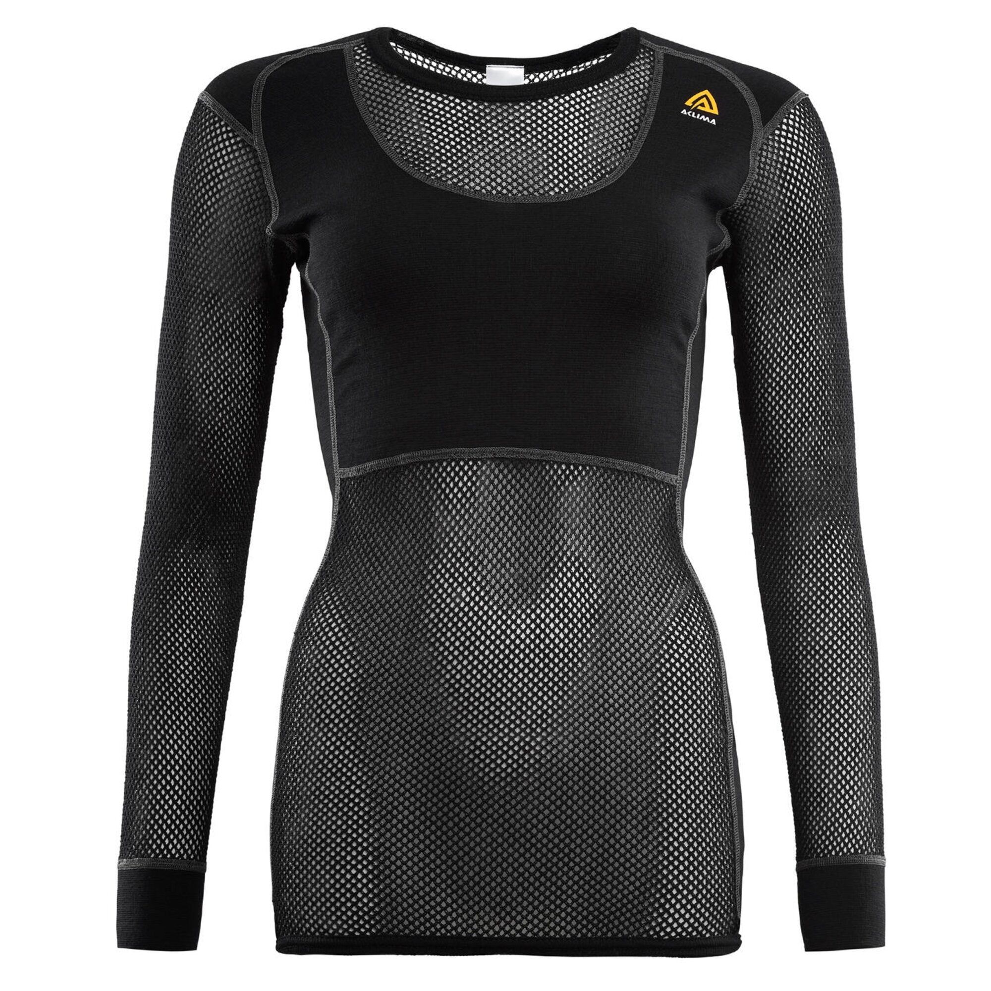 Aclima WoolNet Crewneck Shirt Woman Jet Black