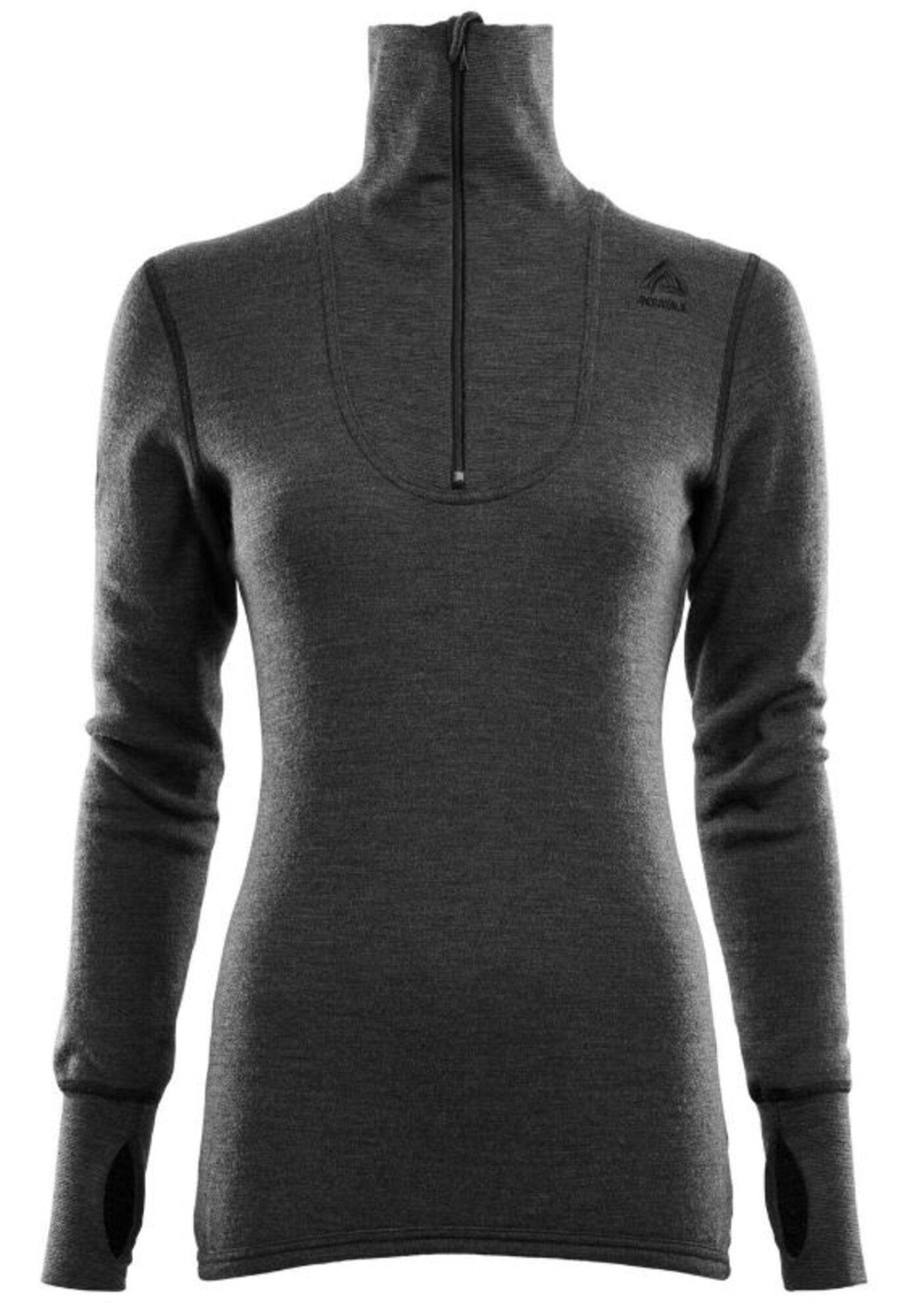 Aclima DoubleWool Polo Shirt Zip Woman Marengo/Jet Black
