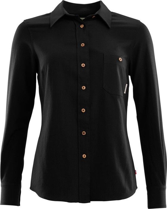 Aclima Woven Wool Shirt Woman Jet Black
