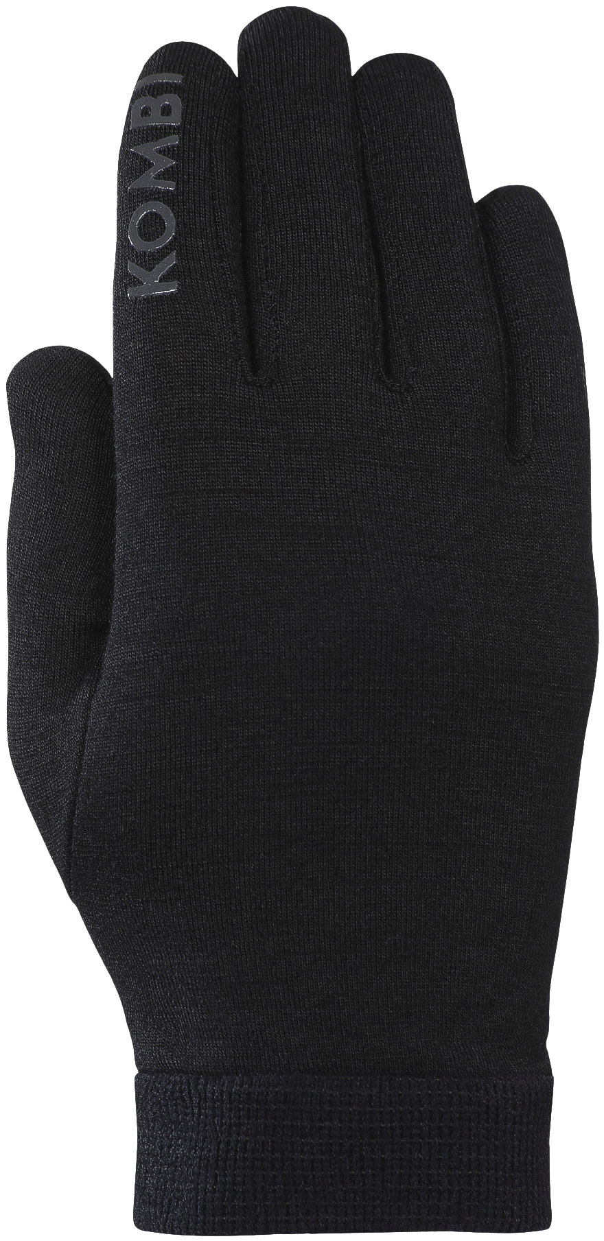 Kombi Merino Wool Liner merinovillaiset aluskäsineet, musta